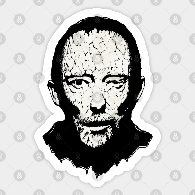 Thom Yorke Portrait Art Sticker by surmind